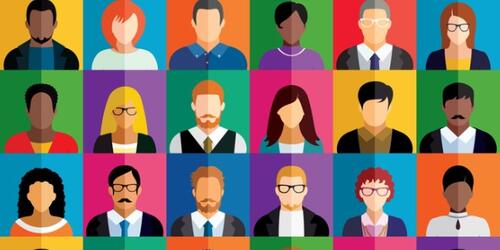 Multiple people from different backgrounds